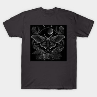 Dark Moth Gothic Cottagecore T-Shirt